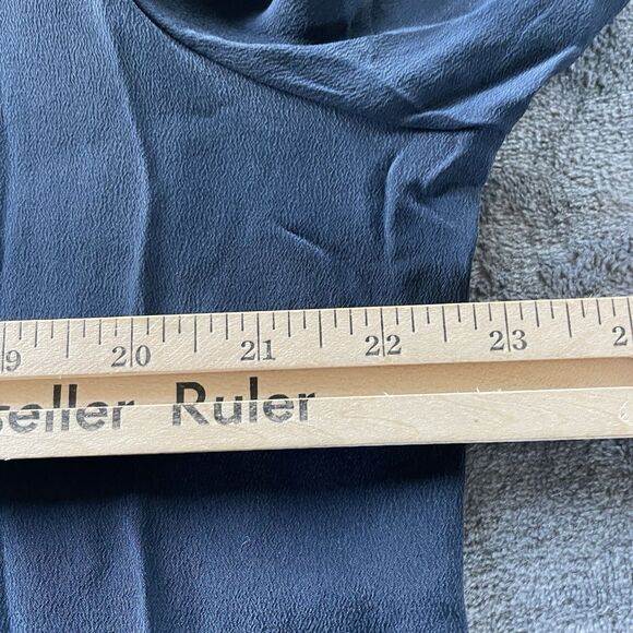 Kain Label Blouse Womens Large Blue Silk Button Tunic Minimalist Coastal Preppy - Picture 8 of 10